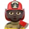 Firefighter: Dark Skin Tone emoji on iPhone
