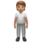 Stojící osoba: Střední odstín pleti emoji na Apple iOS 17.4