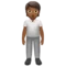 Person Standing: Medium-Dark Skin Tone emoji on iPhone