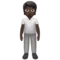 Person Standing: Dark Skin Tone emoji on Apple iOS 17.4