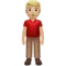 Man Standing: Medium-Light Skin Tone emoji on iPhone