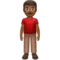 ️ Man Standing: Medium-Dark Skin Tone emoji on Apple iOS 14.6