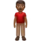 Man Standing: Medium-Dark Skin Tone emoji on iPhone