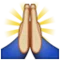 Zapjaté ruce emoji na Apple iOS 5.0