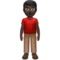 Man Standing: Dark Skin Tone emoji on iPhone