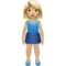 Woman Standing: Medium-Light Skin Tone emoji on iPhone (iOS 14.6)