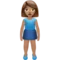 Woman Standing: Medium Skin Tone emoji on iPhone (iOS 14.6)