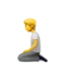 Person Kneeling emoji on Apple iOS 13.3