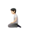 Person Kneeling: Light Skin Tone emoji on iPhone