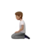 Person Kneeling: Medium Skin Tone emoji on iPhone