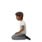 Person Kneeling: Medium-Dark Skin Tone emoji on iPhone