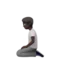 Person Kneeling: Dark Skin Tone emoji on iPhone