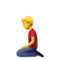 Mann knelende emoji på Apple iOS 13.2
