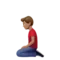 Man Kneeling: Medium Skin Tone emoji on iPhone