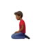 Man Kneeling: Medium-Dark Skin Tone emoji on iPhone