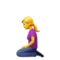 Wanita Berlutut emoji di iPhone (iOS 14.5)