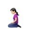 跪着的女人：浅肤色 iPhone 上的表情符号 (iOS 13.3)