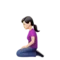 Woman Kneeling: Light Skin Tone emoji on iPhone