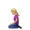 Woman Kneeling: Medium-Light Skin Tone emoji on iPhone