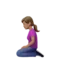 Γυναίκα Γονατιστή: Μεσαίος Τόνος Δέρματος emoji στο iPhone (iOS 15.4)