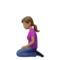 Γυναίκα Γονατιστή: Μεσαίος Τόνος Δέρματος emoji στο iPhone (iOS 17.4)