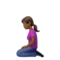 ️ Woman Kneeling: Medium-Dark Skin Tone emoji on Apple iOS 14.2