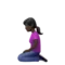 Woman Kneeling: Dark Skin Tone emoji on iPhone (iOS 14.6)