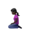 Woman Kneeling: Dark Skin Tone emoji on iPhone