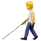 Person with White Cane emoji on Apple iOS 13.2
