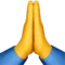 Zapjaté ruce emoji na Apple iOS 17.4