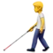 Person with White Cane emoji on iPhone
