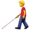 Mann mit weißem Stock Emoji auf Apple iOS 14.5