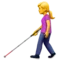Woman with White Cane emoji on Apple iOS 17.4