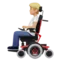 Person in Motorized Wheelchair: Medium-Light Skin Tone emoji on iPhone (iOS 14.6)