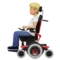 Person in Motorized Wheelchair: Medium-Light Skin Tone emoji on iPhone