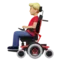 Man in Motorized Wheelchair: Medium-Light Skin Tone emoji on Apple iOS 14.2