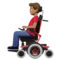Man in Motorized Wheelchair: Medium Skin Tone emoji on iPhone