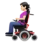 Woman in Motorized Wheelchair: Light Skin Tone emoji on Apple iOS 17.4