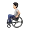 Person in Manual Wheelchair: Light Skin Tone emoji on Apple iOS 16.4