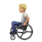Person in Manual Wheelchair: Medium-Light Skin Tone emoji on Apple iOS 13.3