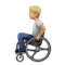 Person in Manual Wheelchair: Medium-Light Skin Tone emoji on Apple iOS 17.4