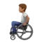 Person in Manual Wheelchair: Medium Skin Tone emoji on iPhone