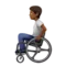 Person in Manual Wheelchair: Medium-Dark Skin Tone emoji on Apple iOS 13.3