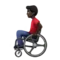 Man in Manual Wheelchair: Dark Skin Tone emoji on iPhone