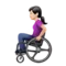 Woman in Manual Wheelchair: Light Skin Tone emoji on iPhone