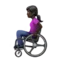 Woman in Manual Wheelchair: Dark Skin Tone emoji on iPhone