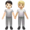 People Holding Hands: Light Skin Tone, Medium-Light Skin Tone emoji on iPhone