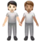 Orang Bergandengan Tangan: Warna Kulit Terang, Warna Kulit Sedang emoji di iPhone (iOS 14.5)