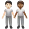 People Holding Hands: Light Skin Tone, Medium-Dark Skin Tone emoji on iPhone