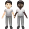 People Holding Hands: Light Skin Tone, Dark Skin Tone emoji on Apple iOS 17.4